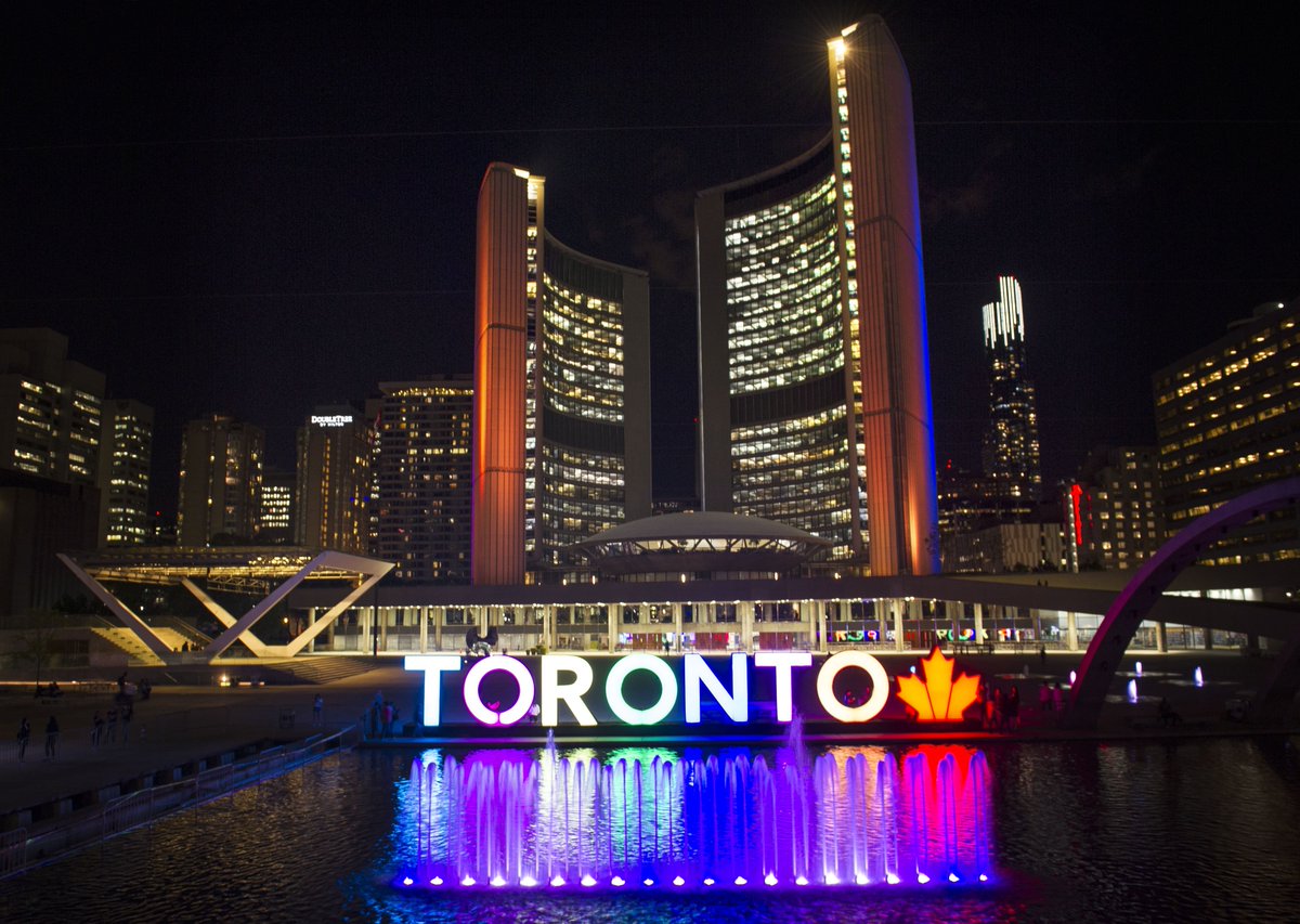 When our city shows us love, we show it right back. Thank you Toronto for lighting up City Hall in Ryerson blue and gold