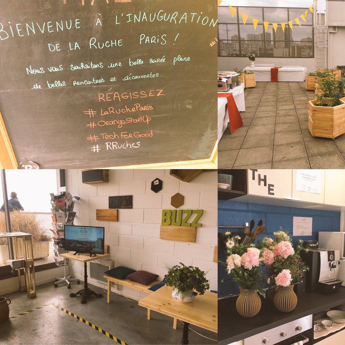 RucheBordeaux's tweet photo. Tout est prêt pour l'inauguration tant attendue de la nouvelle @RucheParis 💪😊🐝#LaRucheParis #OrangeforStartUp #RRuches #SocEnt #TechForGood https://t.co/r7ifDK1nOo
