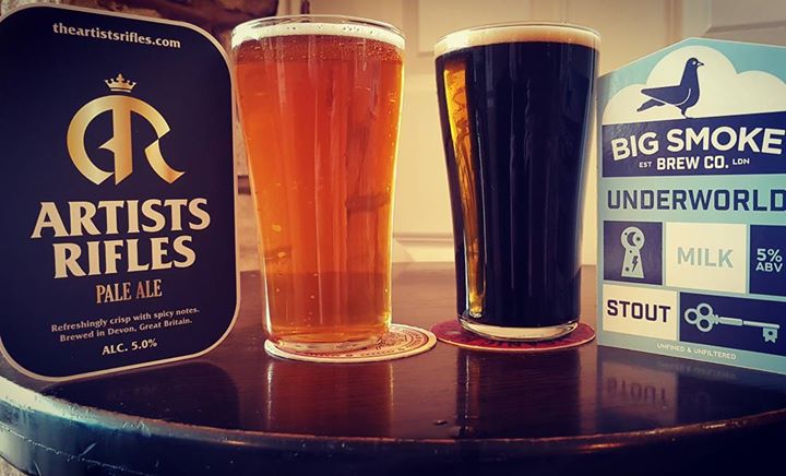 Just hit the bar; 
- Artists Rifle, 5% Pale 
- Underworld, 5% Milk Stout from @bigsmokebrew

#CraftBeer #stroud #micropub #gloucestershire