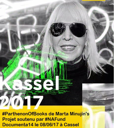 NA_fund's tweet photo. #MartaMinujín a débuté son projet #ParthenonOfBooks soutenu par #NAFund pour la #documenta14 le 08/06/17 à Cassel https://t.co/GGe5ifKTd6 https://t.co/ijXfGFrm2I
