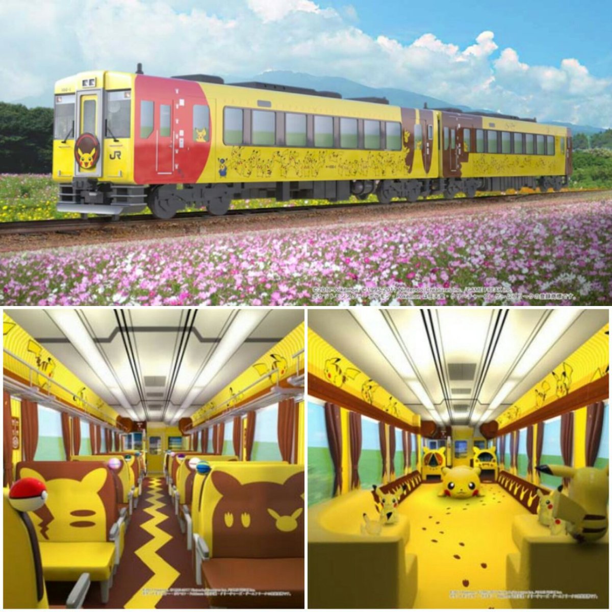 Kster91's tweet photo. Japan's Pokémon train is getting refurbished !
this is what it'll look like 😍 https://t.co/wdYfnWZQeN
