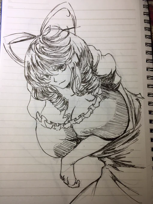 アナログでにゃんにゃんを描きたかった 