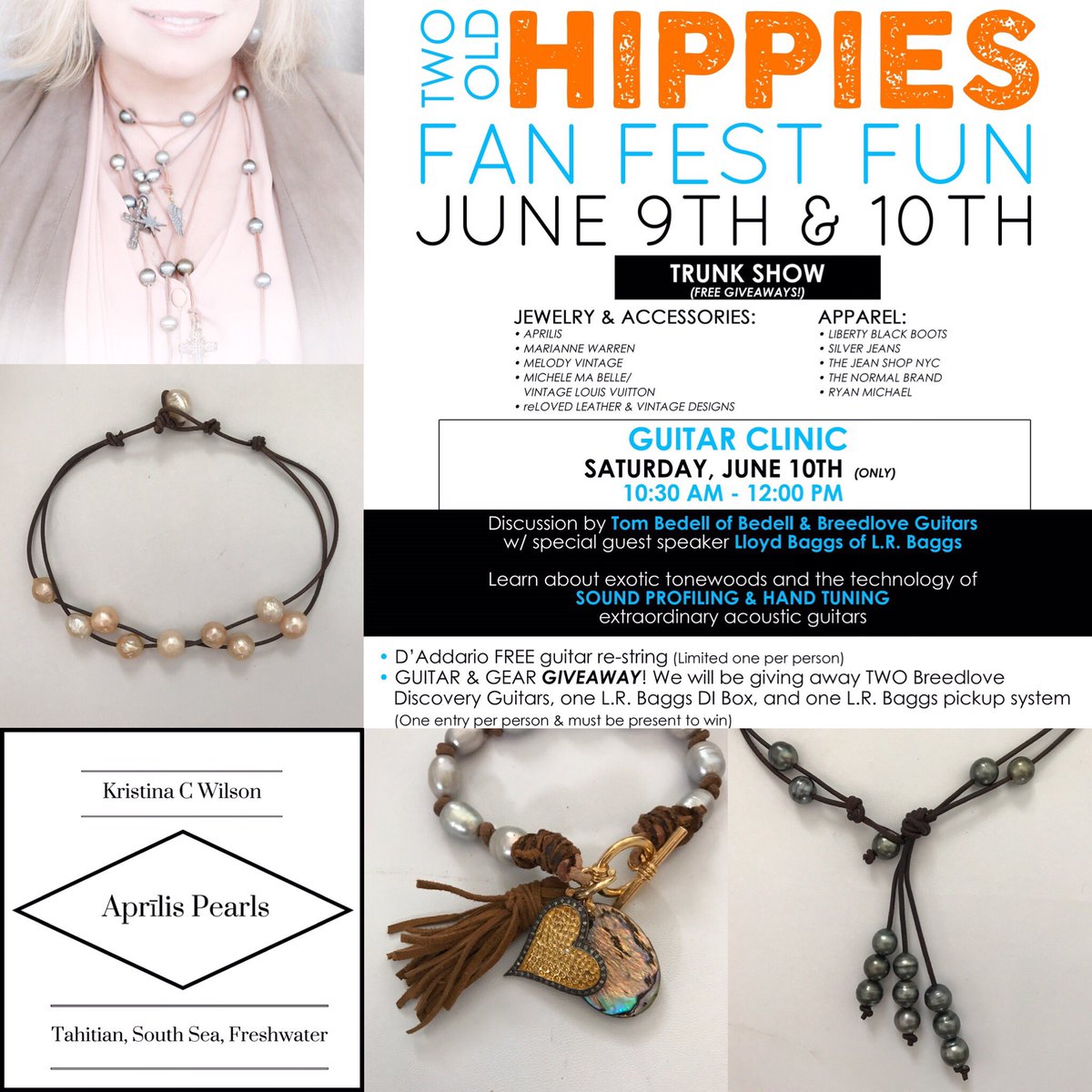 APRILIS_kcw's tweet photo. Join the fun! #CMAFest #twooldhippies #leatherandpearls #Tahitianpearls #hippiechic #pearls #nashville #thegulch #boho #nashvillestyle https://t.co/vVyelj2pE3