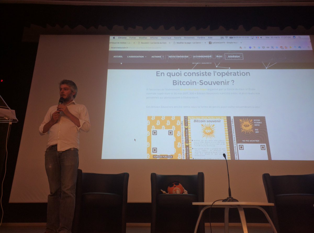 Merci <a href="/AssoCDC/">Le Cercle du Coin</a> <a href="/czam_me/">Czam Tokens</a> pour le #bitcoin numismatique remis à tous les participants de l'#ENSCOIN