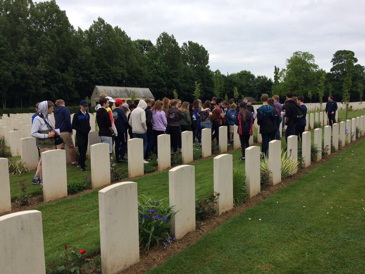 BerkoHistory's tweet photo. Last day in Normandy: somber reflection at Banneville cemetery https://t.co/Yaby3nvBQB