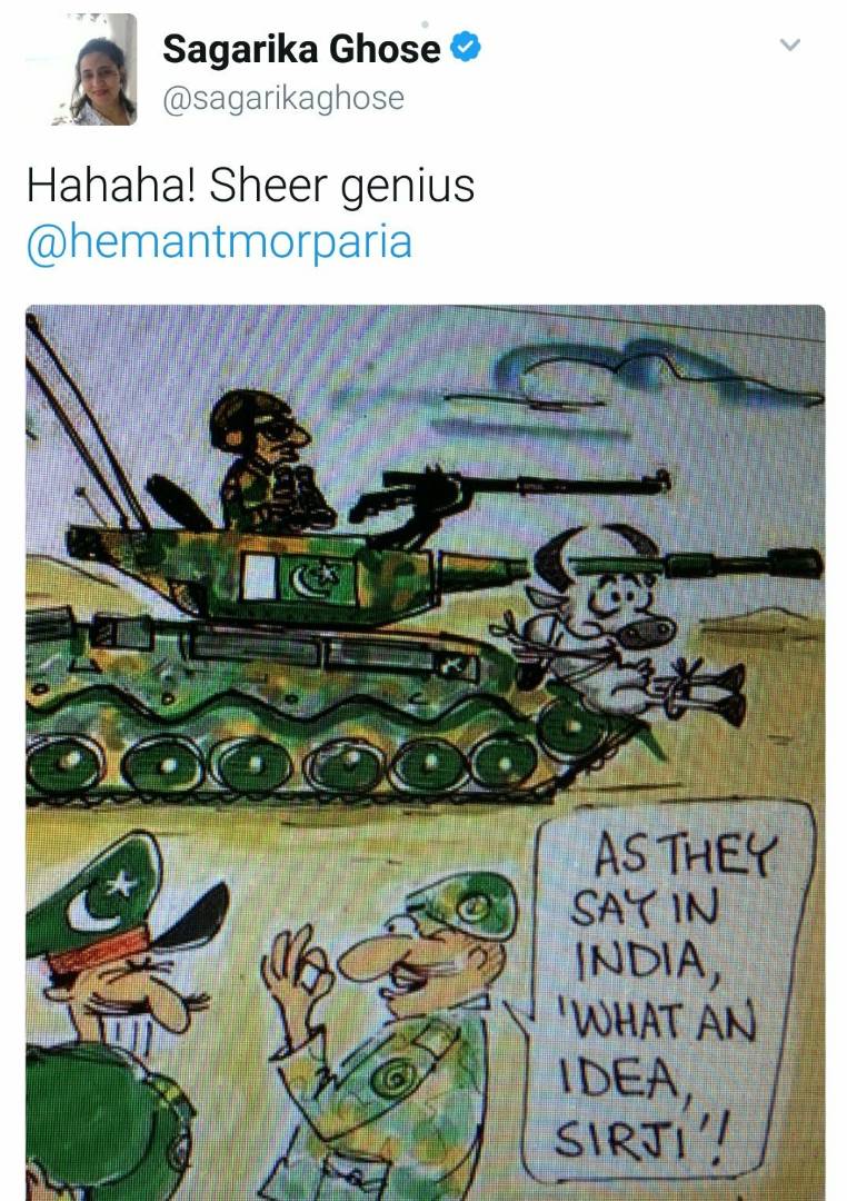 Rita On Twitter Sagarikaghose Didn T Find Charlie Hebdo Cartoon Funny But Finds One Depicting Pak Army Attacking Our Army Work Of A Genius Traitors Https T Co Jeenjbmf2r