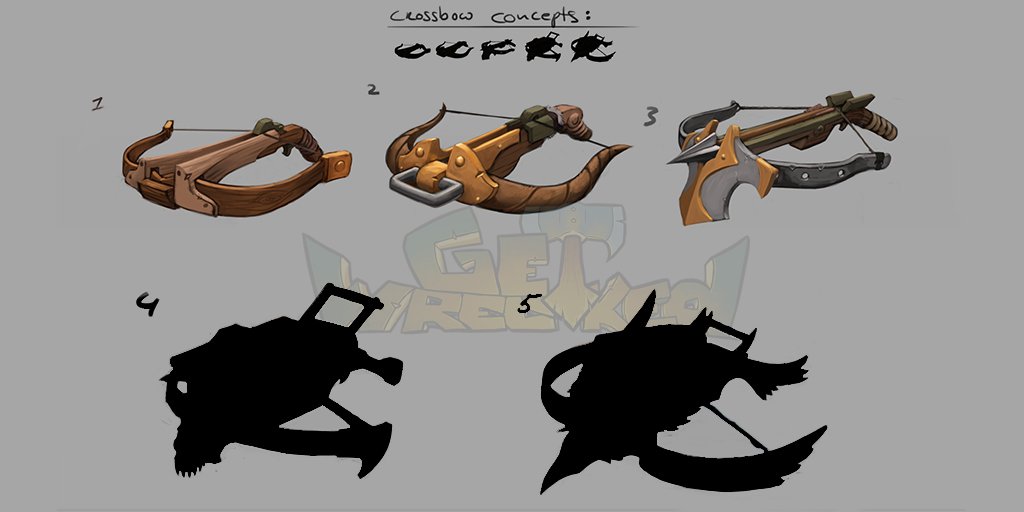 Crossbow Concept Art, Tier 3! #indiegame #indiedev #mobilegames