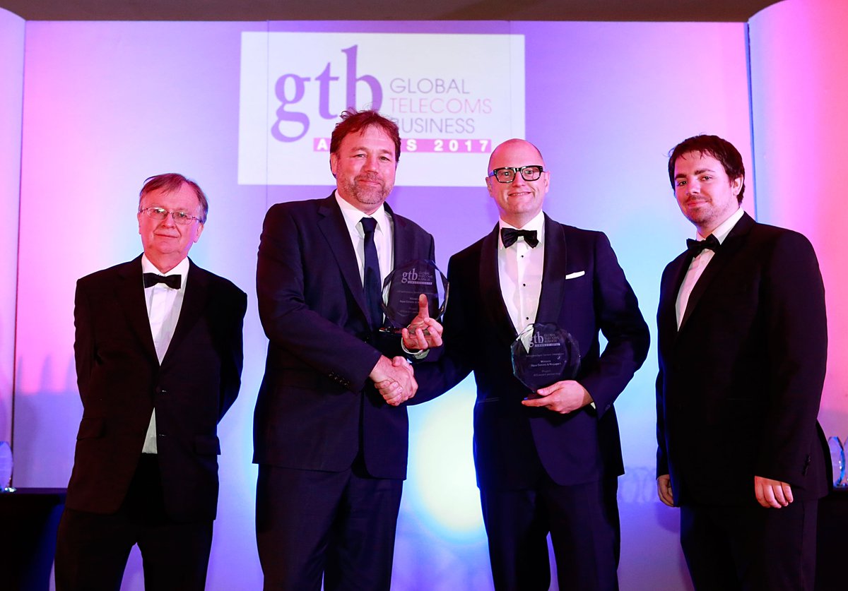aquacomms's tweet photo. Jol Paling of #AquaComms and Mark Cooper of @megaportnetwork receive the Infrastructure Innovation award from @GlobalTelecoms. #GTBAwards https://t.co/MqxUPoXwqs