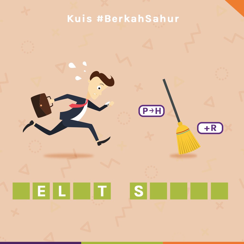 Tema hari ini adalah Tebak Gambar #BerkahSahur. RT tweet ini &amp; tebak huruf yang hilang dari kotak-kotak di gambar berikut ini: