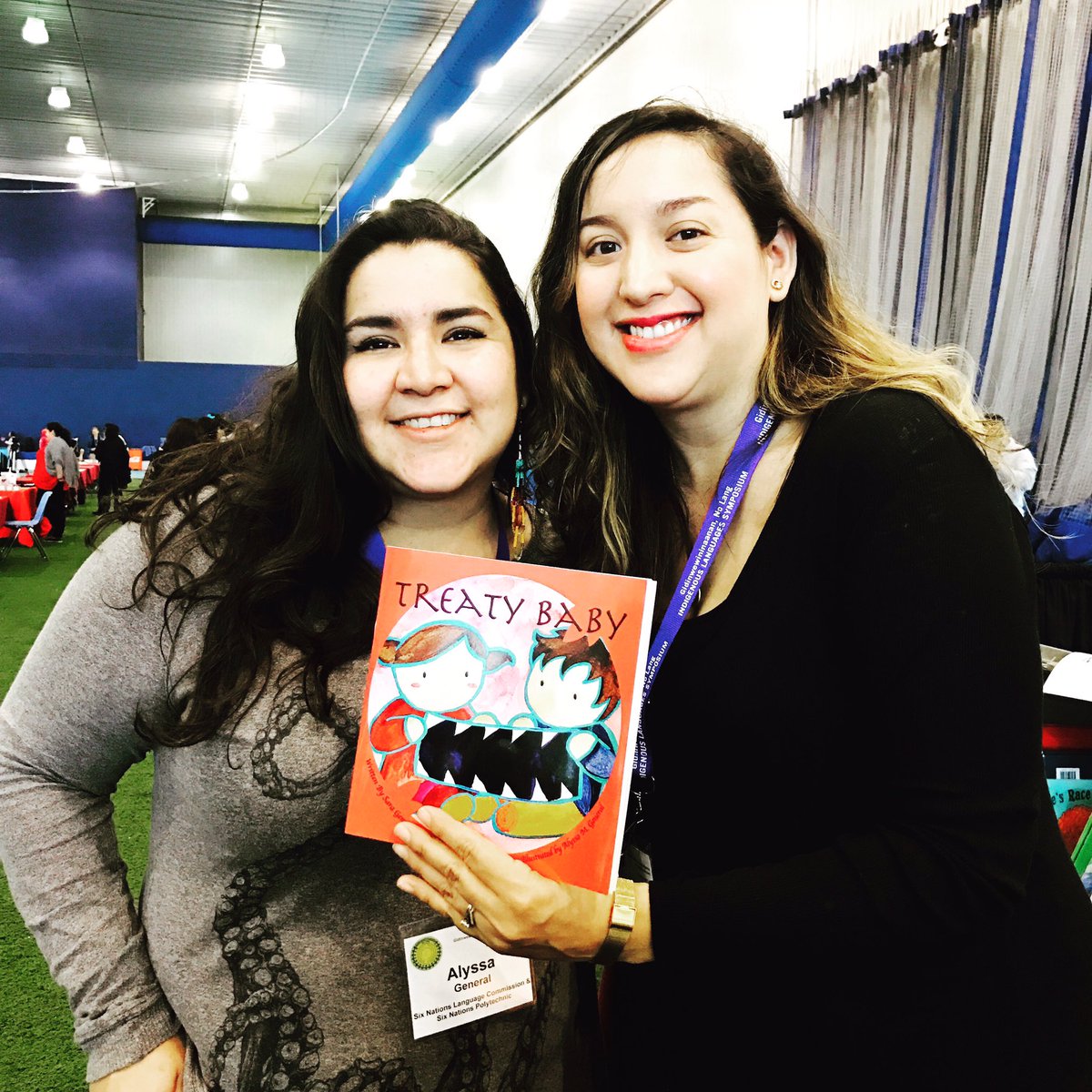 Excited to be in Thunder Bay @ the Indigenous Languages Symposium! Surprised &amp; delighted to see our book #TreatyBaby here w/Goodminds! ❤️🌿🐢