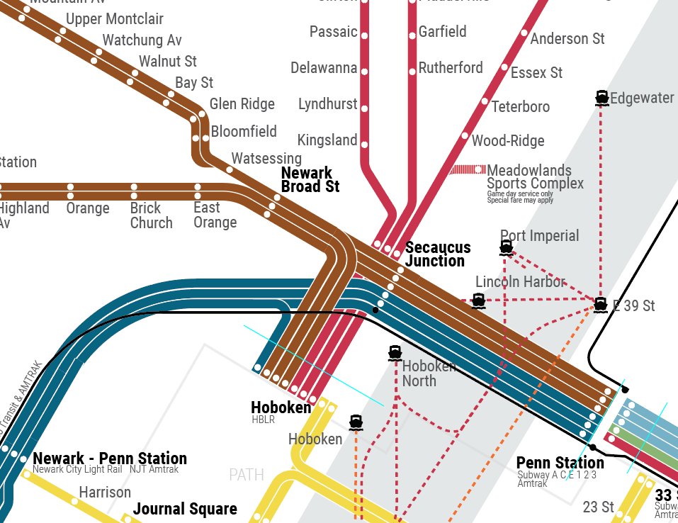 BulletMap's tweet photo. The meaty part of NJT - Bullet Map vs official map.  Just gonna leave this right here. https://t.co/5yV1jyF5Jf