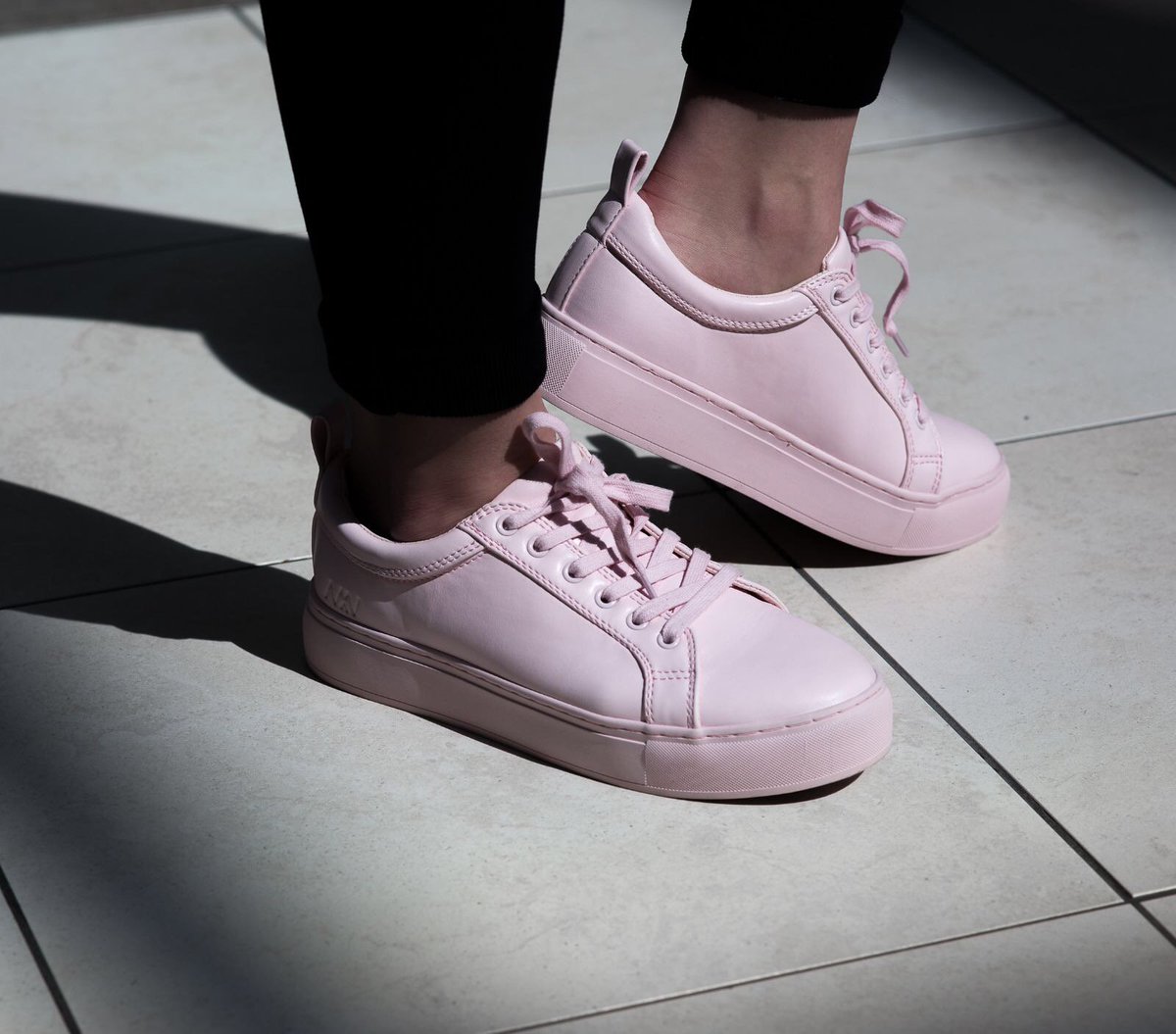 chunky sole sneaker in millennial pink 