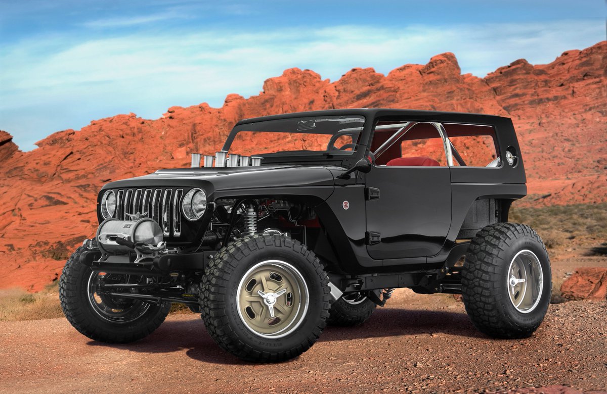 StellantisNA's tweet photo. Made for wheeling in sand, with the looks of a hot rod, here’s a look at the @Jeep Quicksand concept from #EJS2017: https://t.co/1id6asI2xg https://t.co/ti0QMT7qyN