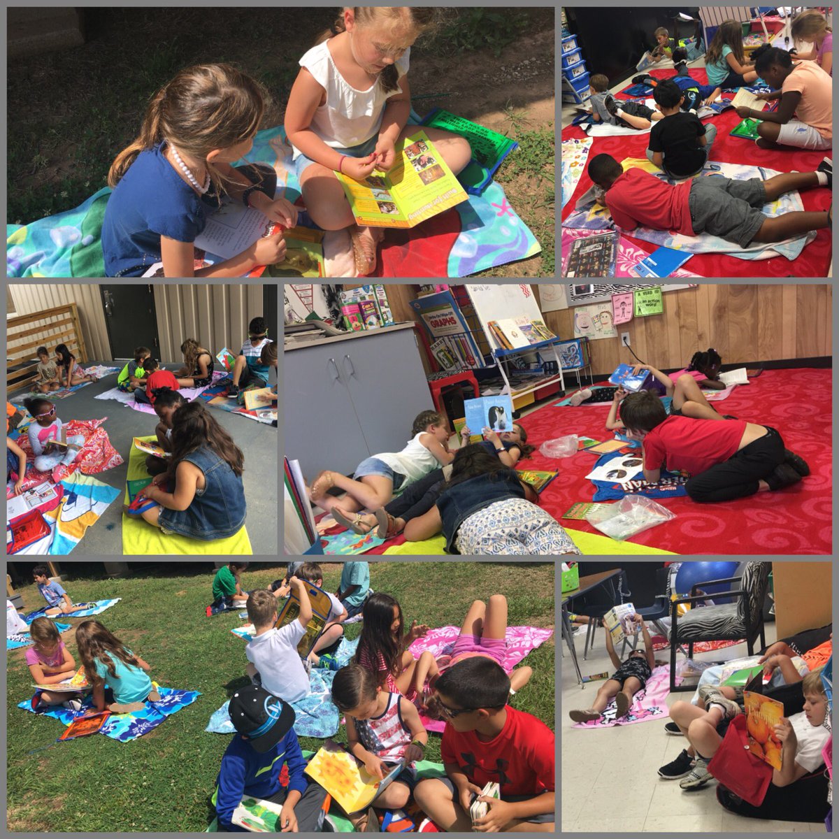 kemperson1's tweet photo. It's the perfect day to read at the "beach" with our shades and beach towels! @ZwinkKISD #betterneverstops https://t.co/H3ZLlPrcPj