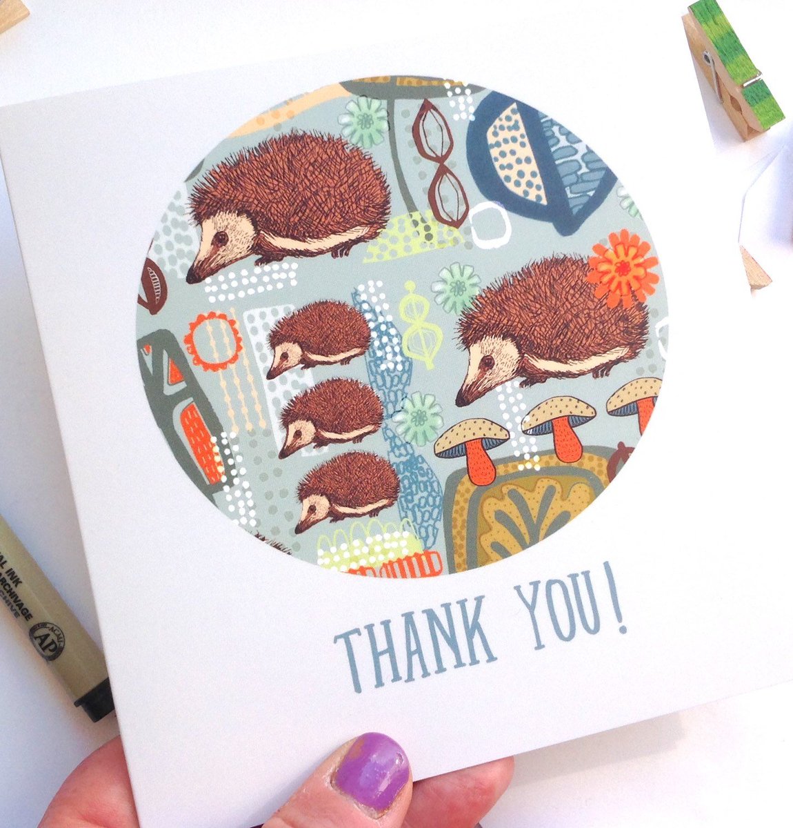 buck_lj's tweet photo. Thank You Card, Hedgehog Card, Blank Greetings, Hedgehog De… https://t.co/pS3RIutedc #Slumbermonkey #WoodlandPattern https://t.co/pTK0ZKWb1u