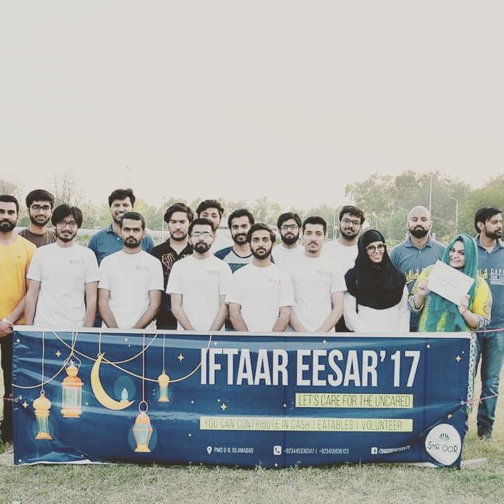 #Volunteer_Donate_Spread  the word.
IFTAAR EESAR'17 ''Caring for the Uncared'
#ShaoorTheSociety #Ibteda #Islamabad #Ramadan #blessingmonth.