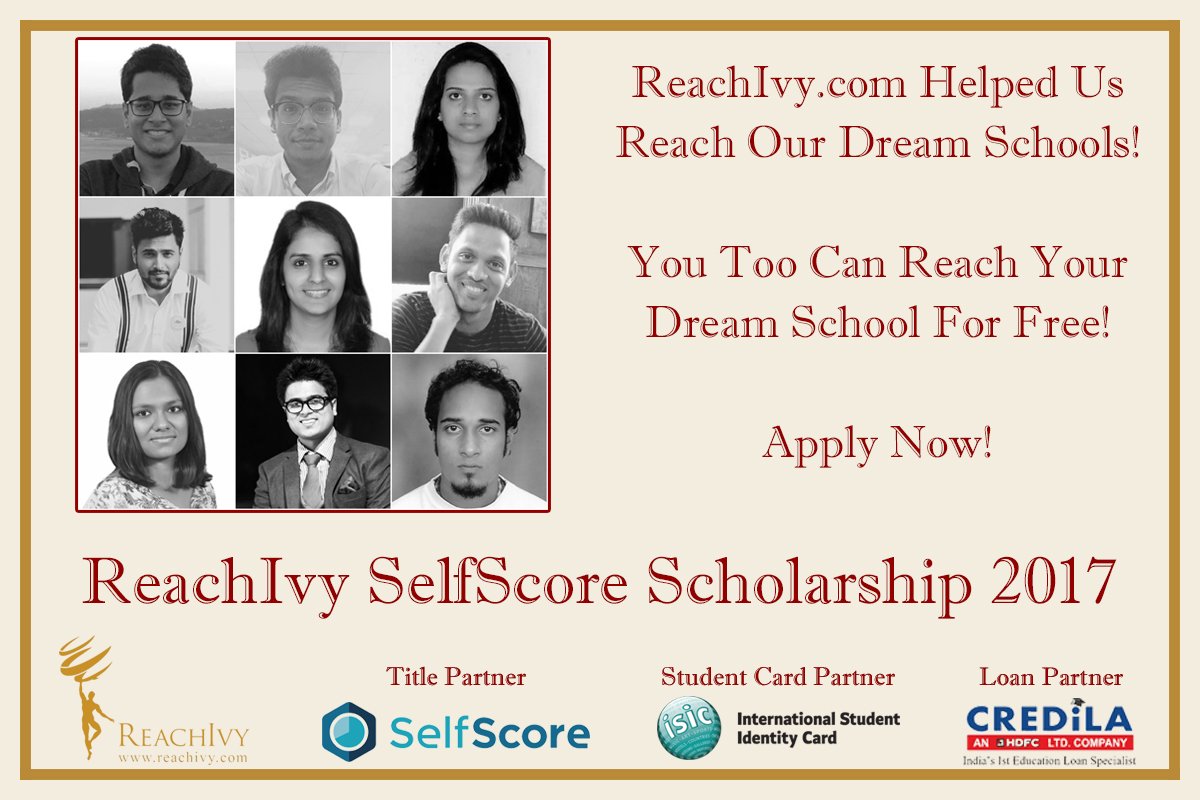 ReachIvy's tweet photo. Looking for help to join your dream school?
The @ReachIvy @SelfScore Scholarship provides free support
Apply here: https://t.co/mj9ogzDFyP https://t.co/CDi3dgD7av