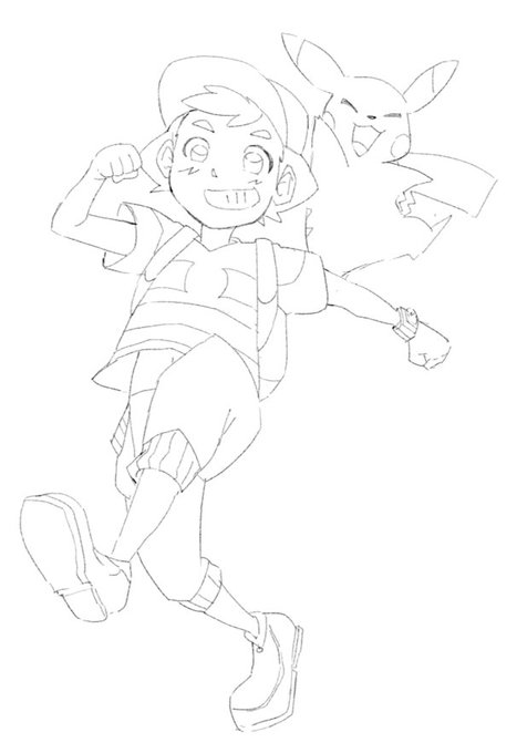 some pokemon sketches that never got finished. these were around the time i was still playing pokemon sun ; u ; 