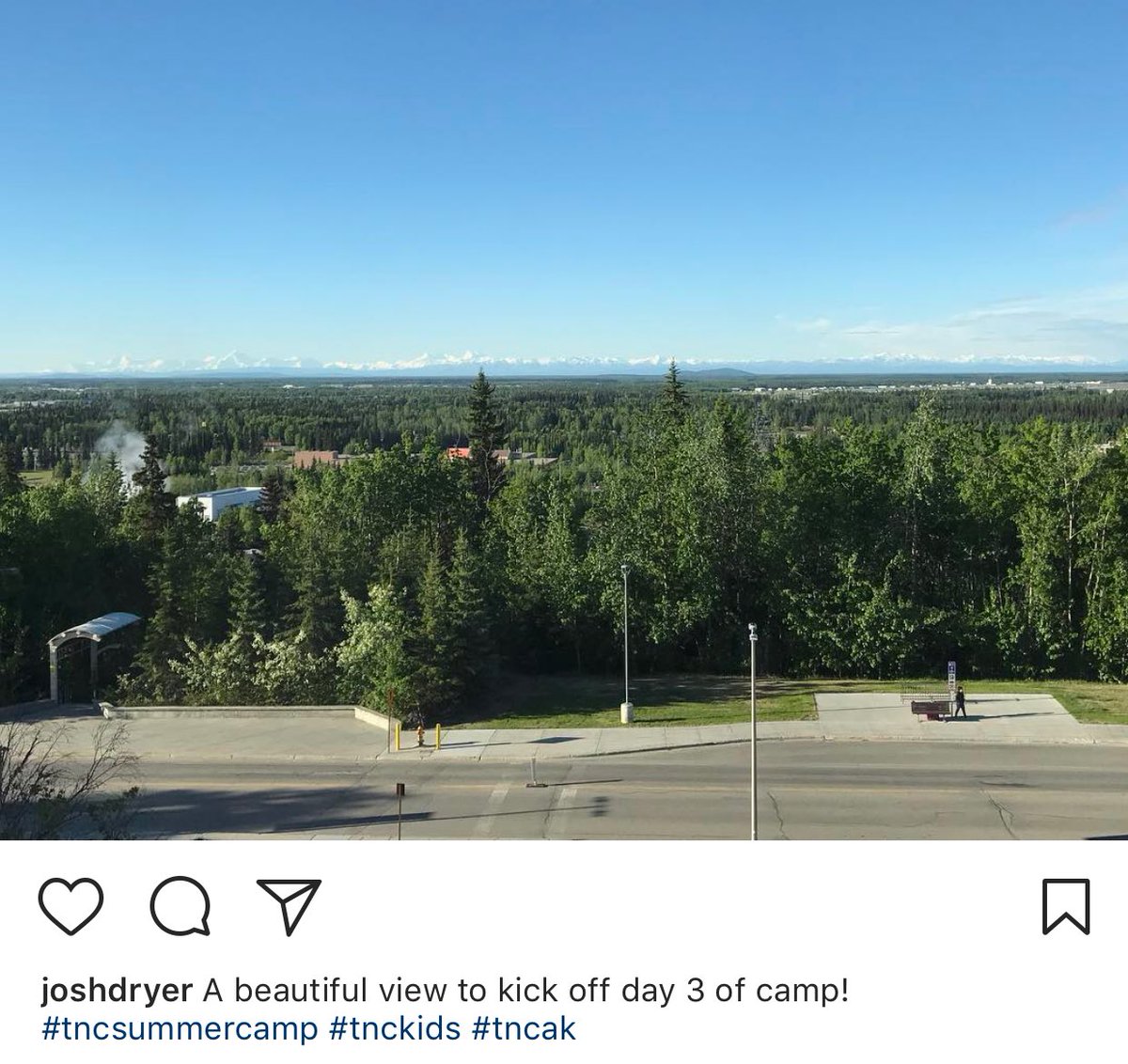 joshdryer's tweet photo. A beautiful view to kick off day 3 of camp! #tncsummercamp #tnckids #tncak https://t.co/4tjjUYyhX5