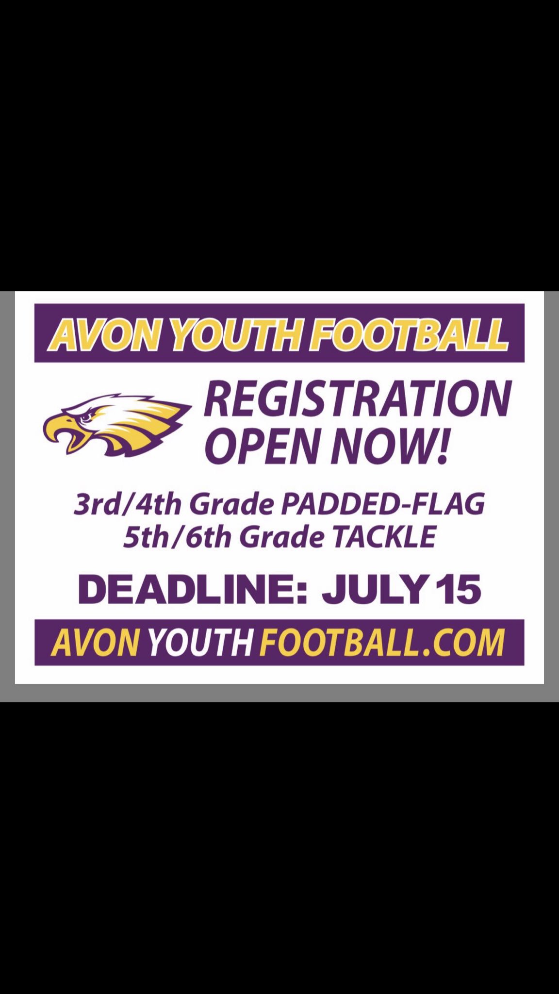 Avon Youth Football on Twitter: "Avon youth football REGISTRATION is