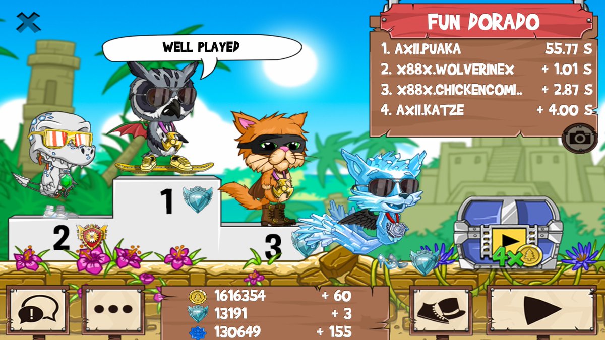 Restandpeace7's tweet photo. Get on my level, son! #funrun2 #WOLVERINEx #ChickenCominG #katze https://t.co/mYxe9uBb0e
