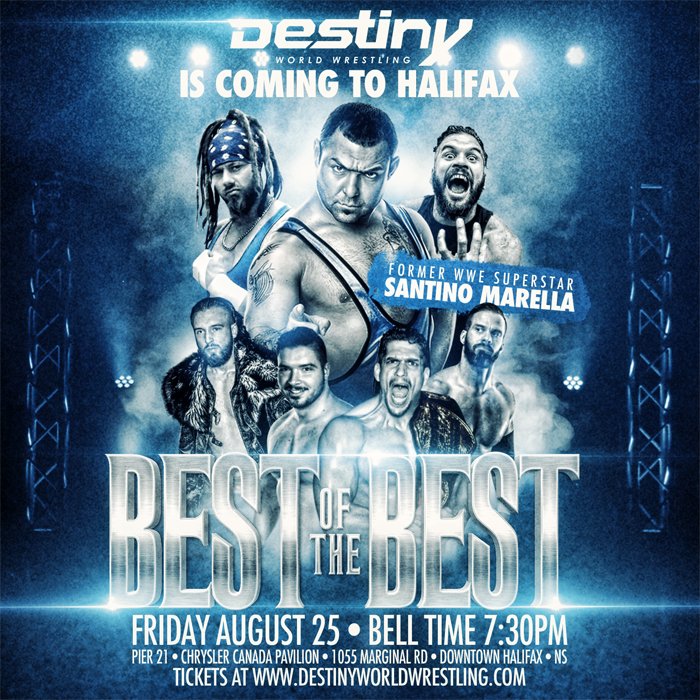 DestinyWrestle's tweet photo. Halifax we are coming to you LIVE Friday August 25 
with @milanmiracle #Halifax #maritime #novascotia 
click VIDEO 
https://t.co/jbQdBuZwxx https://t.co/C5WRv1hM7E