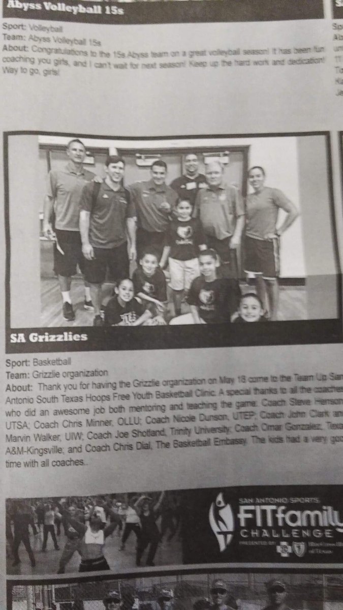TeamUpSA's tweet photo. 👍🏻Express Newspaper for shining light on our Team Up San Antonio / South Texas Hoops Free Kids Bball Clinic in this Sundays newspaper. https://t.co/5DX21yNYOQ