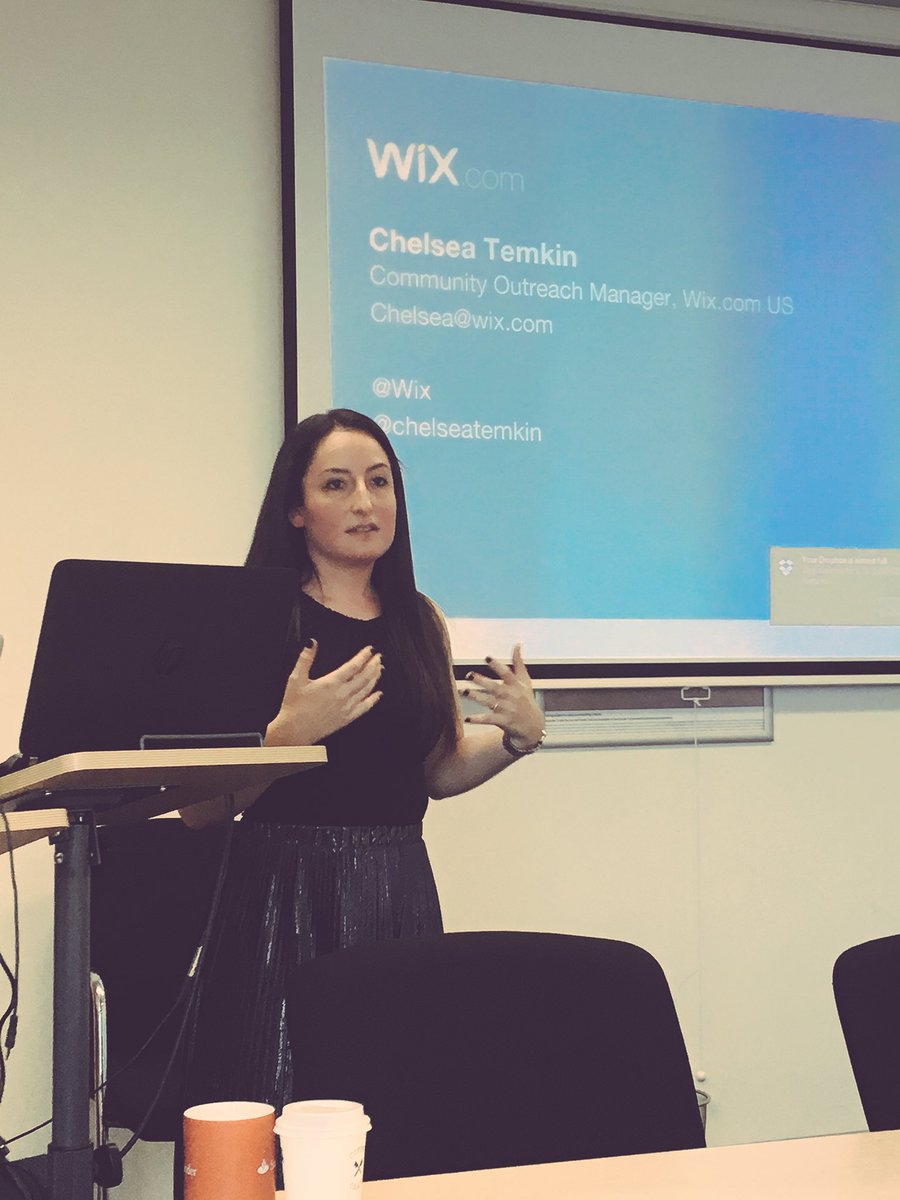 CherishPR's tweet photo. It's a full house at tonight's @Wix workshop at #Bristol, with the lovely host @ChelseaTemkin #wixevents https://t.co/Z5WGmv3gi4