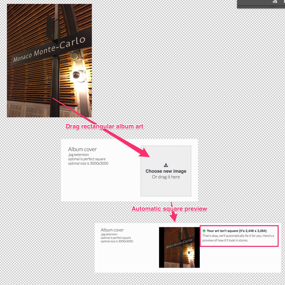 Distrokid On Twitter New Drag And Drop Artwork On Our Upload Page And An Automatic Square Preview If You Upload A Rectangle It S The Little Things Https T Co Wb9fgg5ucp Twitter