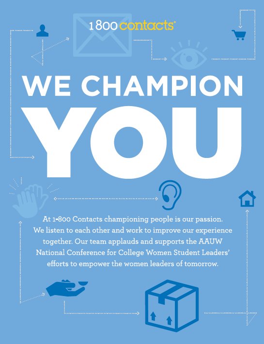 NCCWSL's tweet photo. Thx to @1800CONTACTS for sponsoring #NCCWSL17. Because it's critical to keep ~sight~ of our goals! ๐ ๐ช #NeverRunOutOfContacts https://t.co/Ux2f7UfzaL