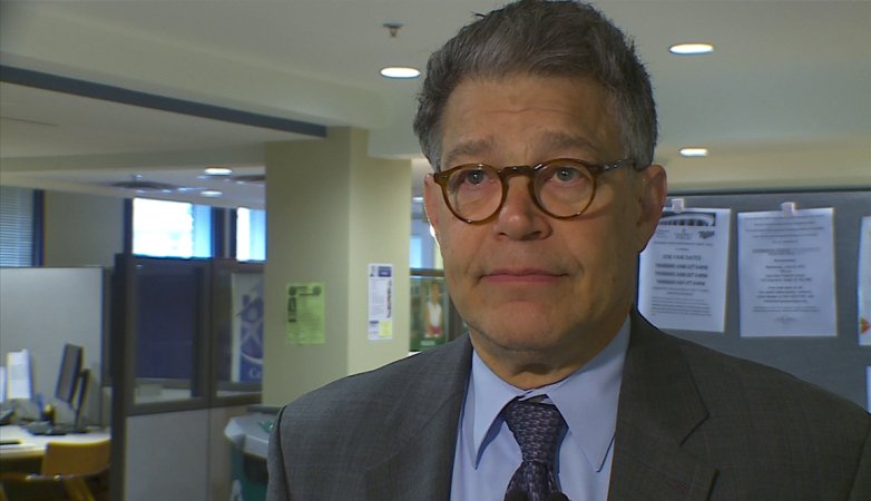 WCCO's tweet image. Will @alfranken cancel an event w/ @kathygriffin after she released a photo of her holding Trump's severed head? | cbsloc.al/2sbg99e