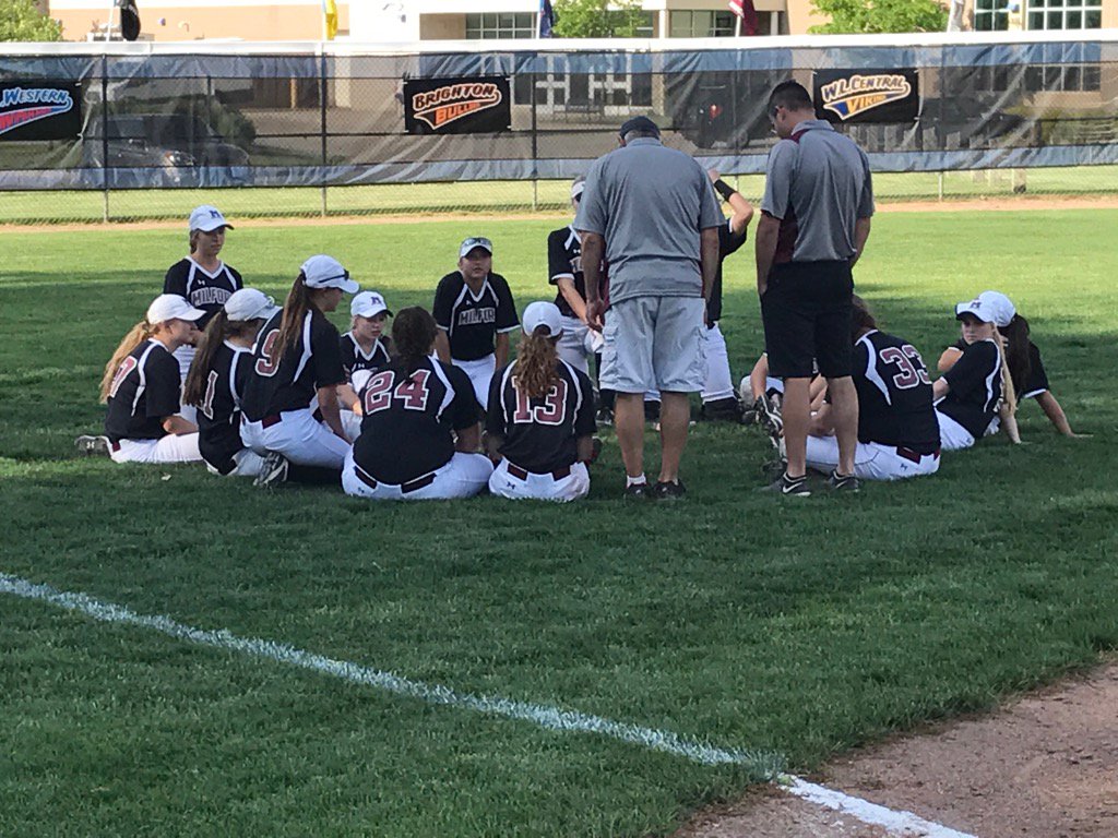 Milford defeats Holly 8-4 to advance to Saturday's district semifinal vs Hartland at Lakeland HS. <a href="/BruceMaverick/">Milford High School</a>