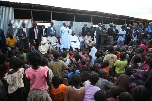 On Tuesday, May 30, 2017, the Senate President, Dr. Abubakar Bukola Saraki, spent some time with some IDPs families at the Kuchigoro IDP Camp in Abuja.