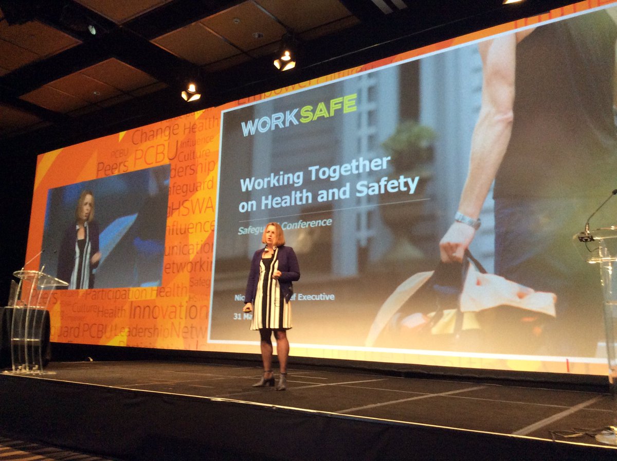 WorkSafeNZ's tweet photo. Our CE Nicole Rosie tells #Safeguard2017 NZ h&amp;s performance can be best in OECD in 3-5 years - that'll be good for business too https://t.co/Ms72ZGJbwk