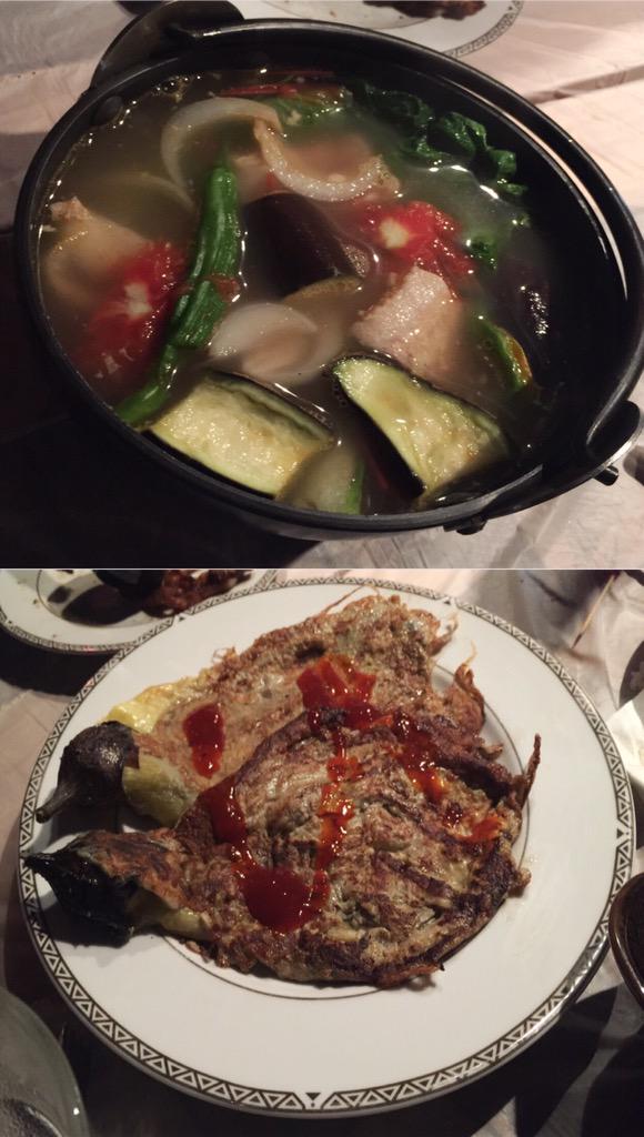 2NE1THROWBACK's tweet photo. 150530 - Dara on Twitter: "Good morning! This was my dinner! Sinigang, eggplant omelette and etc! My favorites~ delicious! ^.^ #missingphil" https://t.co/5BS2UdnvR1