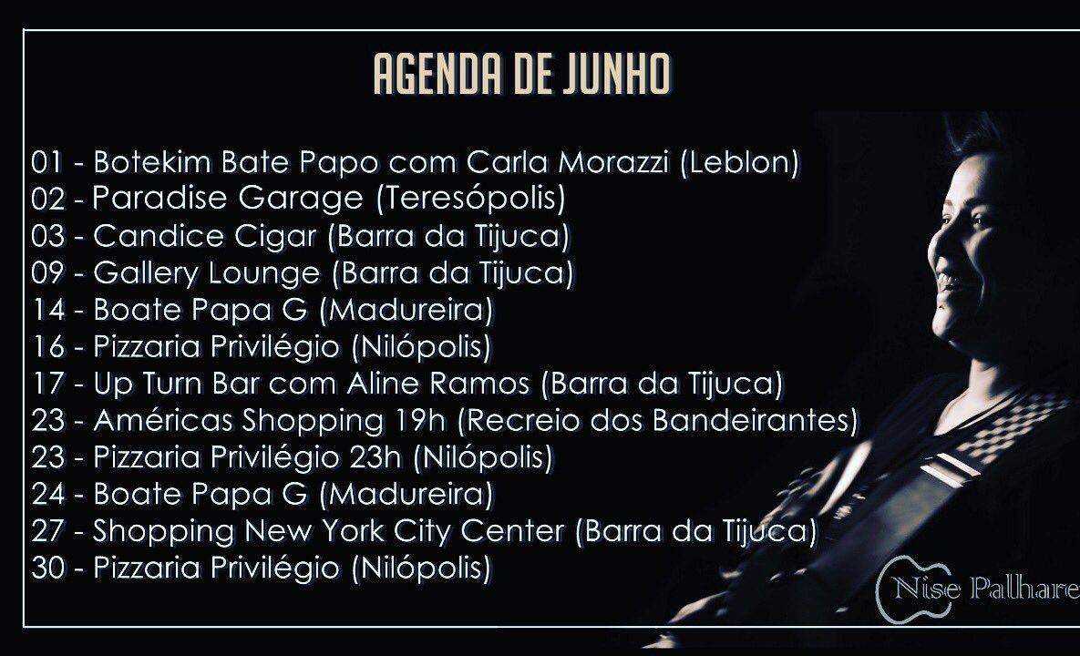 AGENDA JUNHO/NiSE PALHARES