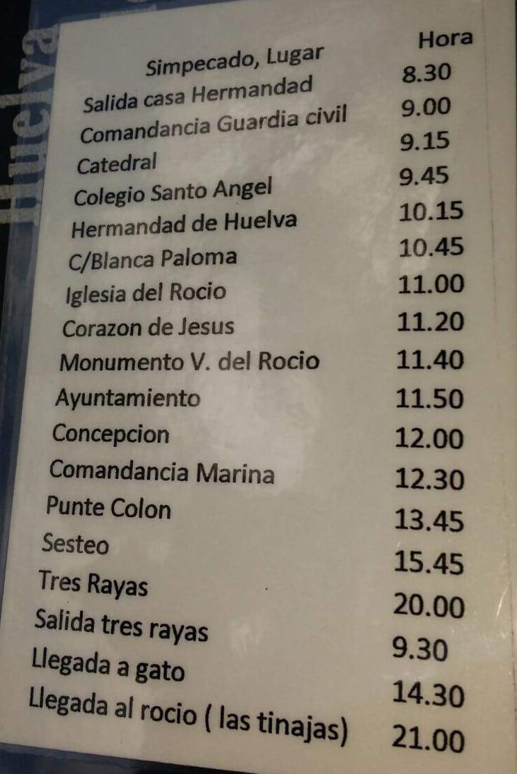 ElCostalorg's tweet photo. #RadioblogHuelva - Os dejamos los horarios de las Hdades filiales de la capital para este #Rocio2017 https://t.co/C1E7Wd0uu2