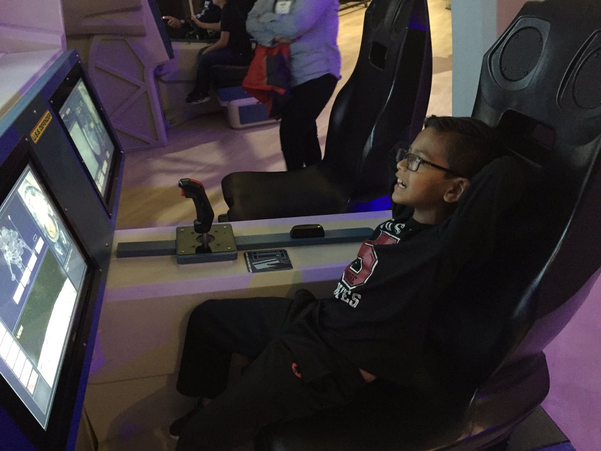 mjsheelen's tweet photo. "Be The Astronaut" exhibit @SDASM is the coolest thing ever! My 1st graders are loving it as part of our space project! #HTeCV #pbl @NASA https://t.co/UMdyyPJ7HI