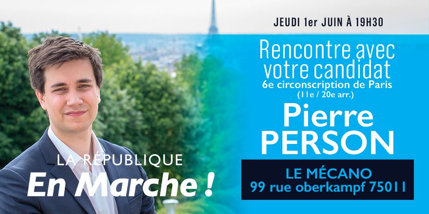 Pierr_Person's tweet photo. Nous vous attendons nombreuses et nombreux jeudi 1er juin dès 19h30 au Mecano Bar, 99 rue Oberkampf dans le 11ème pour échanger !
#circo7506 https://t.co/6AI9WhbJKT