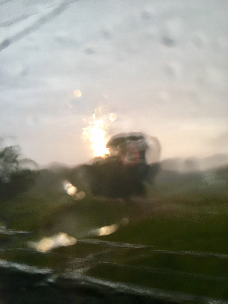 Janek_Hess's tweet photo. Regen und Sonnenschein auf dem Weg nach Berlin, wo ist der Regenbogen https://t.co/2hXcihIYti