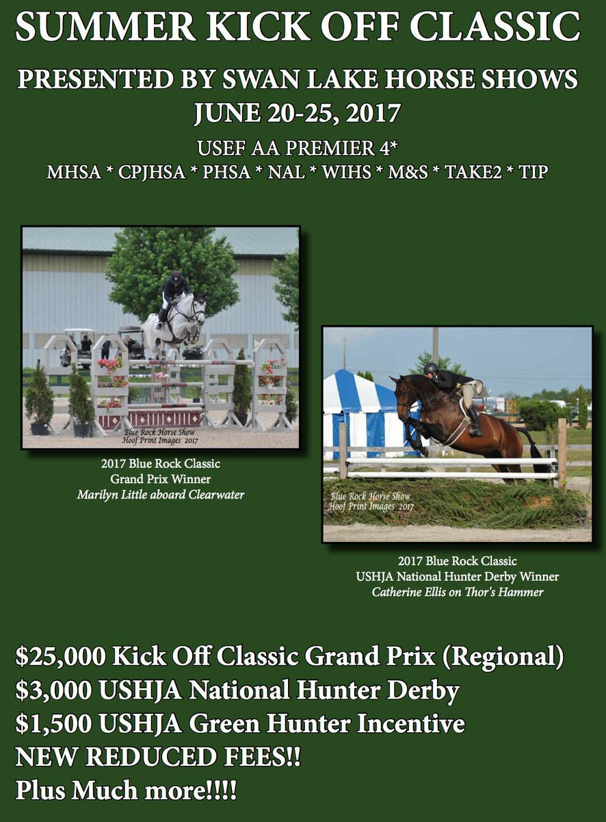 SLS_Shows's tweet image. New post (Final Version of Kick Off Classic Prize List) has been published on Swan Lake Stables - swanlakestables.com/2017/05/30/fin…