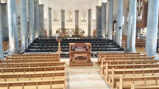 Tiered choral structure for Summer Celebration Concert by Longford County Choir - St Mel's Cathedral  #staging #seating #longford #louthchat