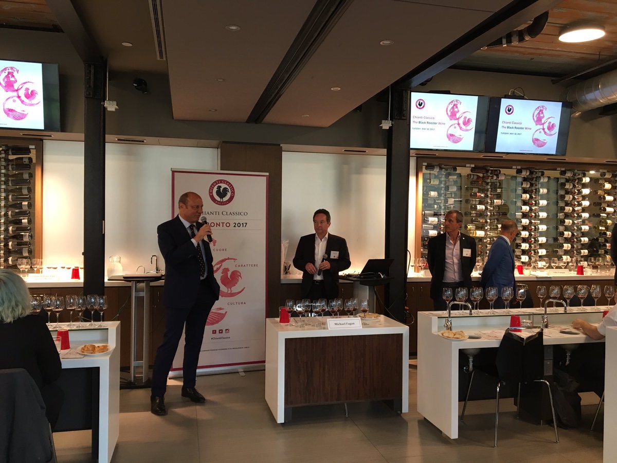 chianticlassico's tweet photo. #ChiantiClassico seminar has started. LIVE from George Brown College, #Toronto, with Michael Fagan @uncork1 @GBCollege #winetasting https://t.co/5bnkXSX8QD