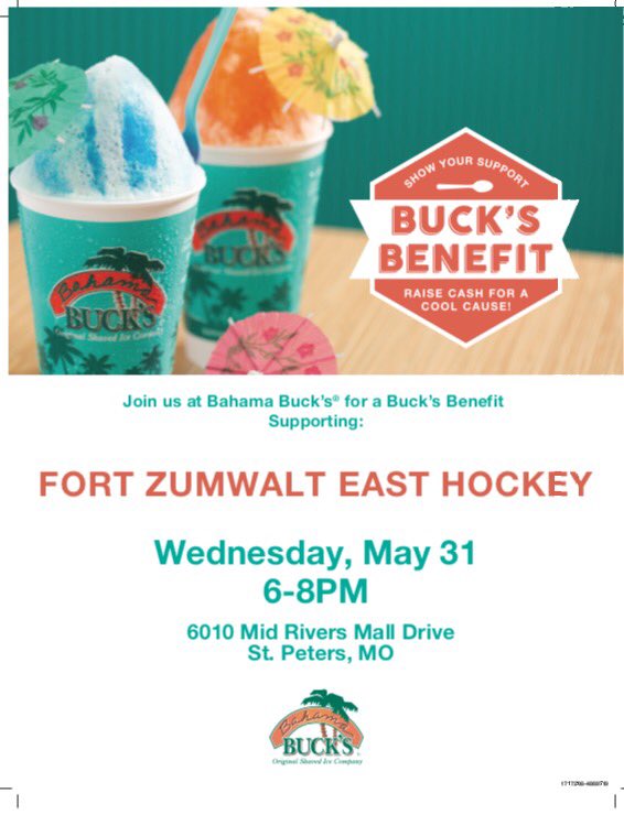 Please come out and support <a href="/FZEhockey/">FZE Lions Hockey</a> Bahama Buck's night tomorrow from 6-8 pm!