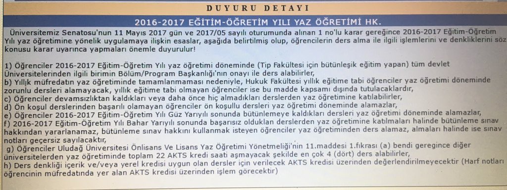 Uludağ Üniv'in %29 oya rağmen CB tarafından atanan rektörünün kararı sonucu mezun olamadığını söyleyen öğrenciler #UÜHakkınıArıyor diyor.