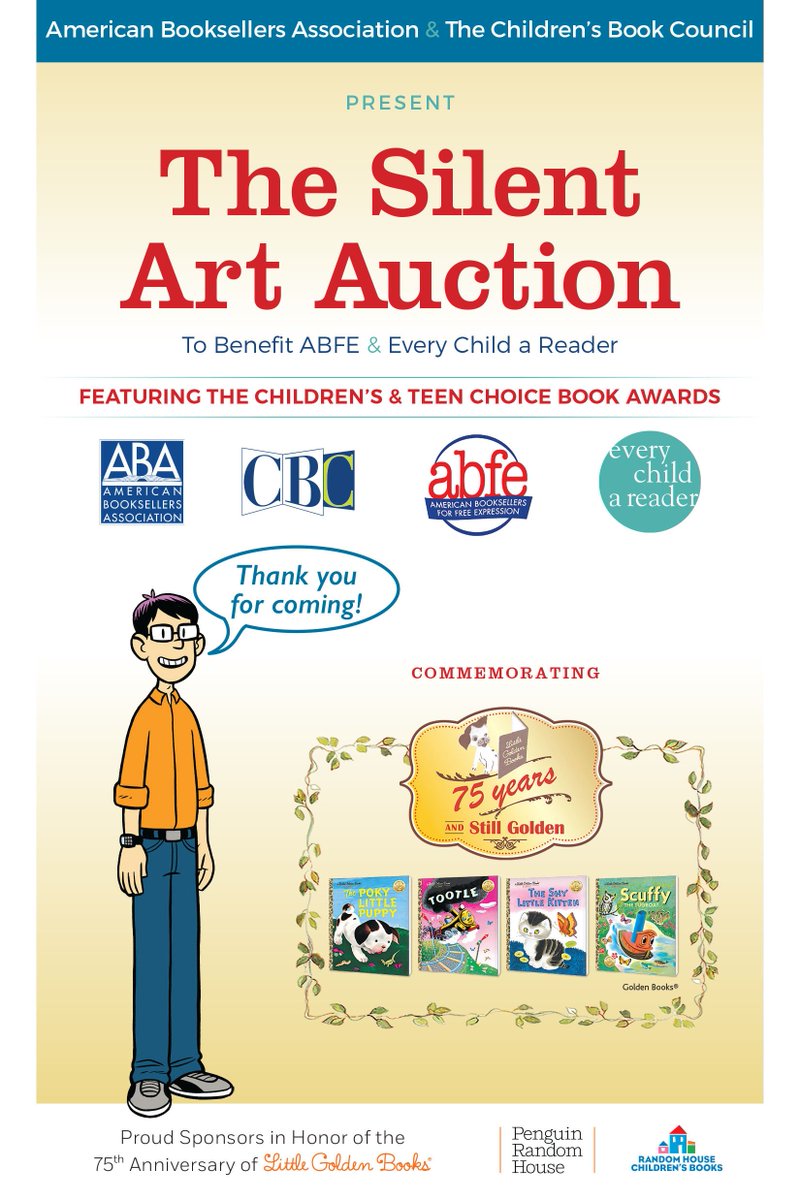 CBCBook's tweet photo. The Silent Art Auction is TOMORROW @ #BookExpo! Find out schedule, tickets, announcing #CCBA17 winners & more info @ https://t.co/w8q7SjNpup https://t.co/w1YjLsLv83