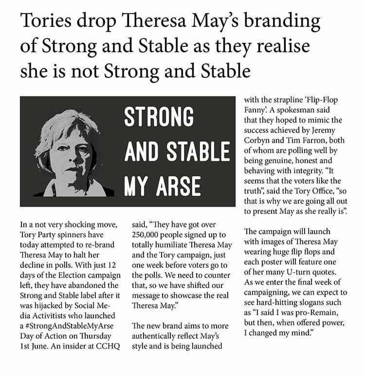 Unless you are voting for May #LiarLiar or Tories, please RT. If you are voting for Flip Flop Fanny, RT too.