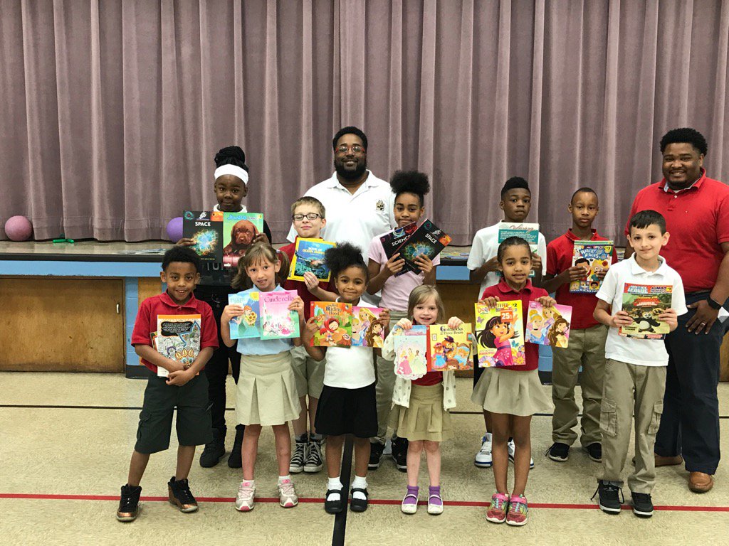 Thanks to the Brothers of Alpha Phi Alpha Fraternity,Inc. for supporting our students. More books for ALL!