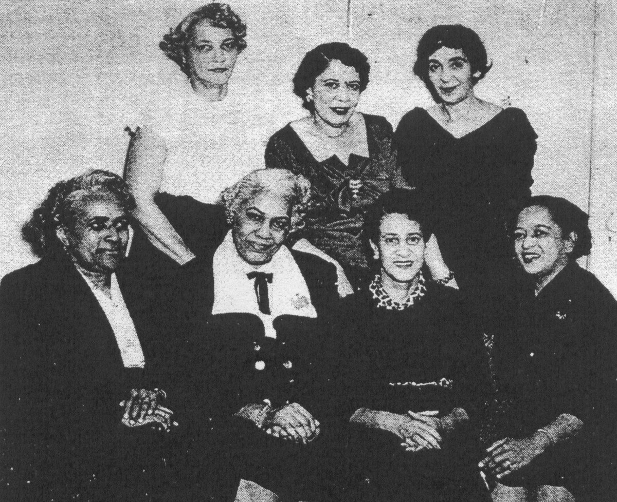 FOUNDERS: Gladys Nunnery, Julia Barnes, Gladys Ross, Dr. Florence Steele-Hunt, Ella Butler, Marguerite Gross, Mildred Morris, Edna McConnell