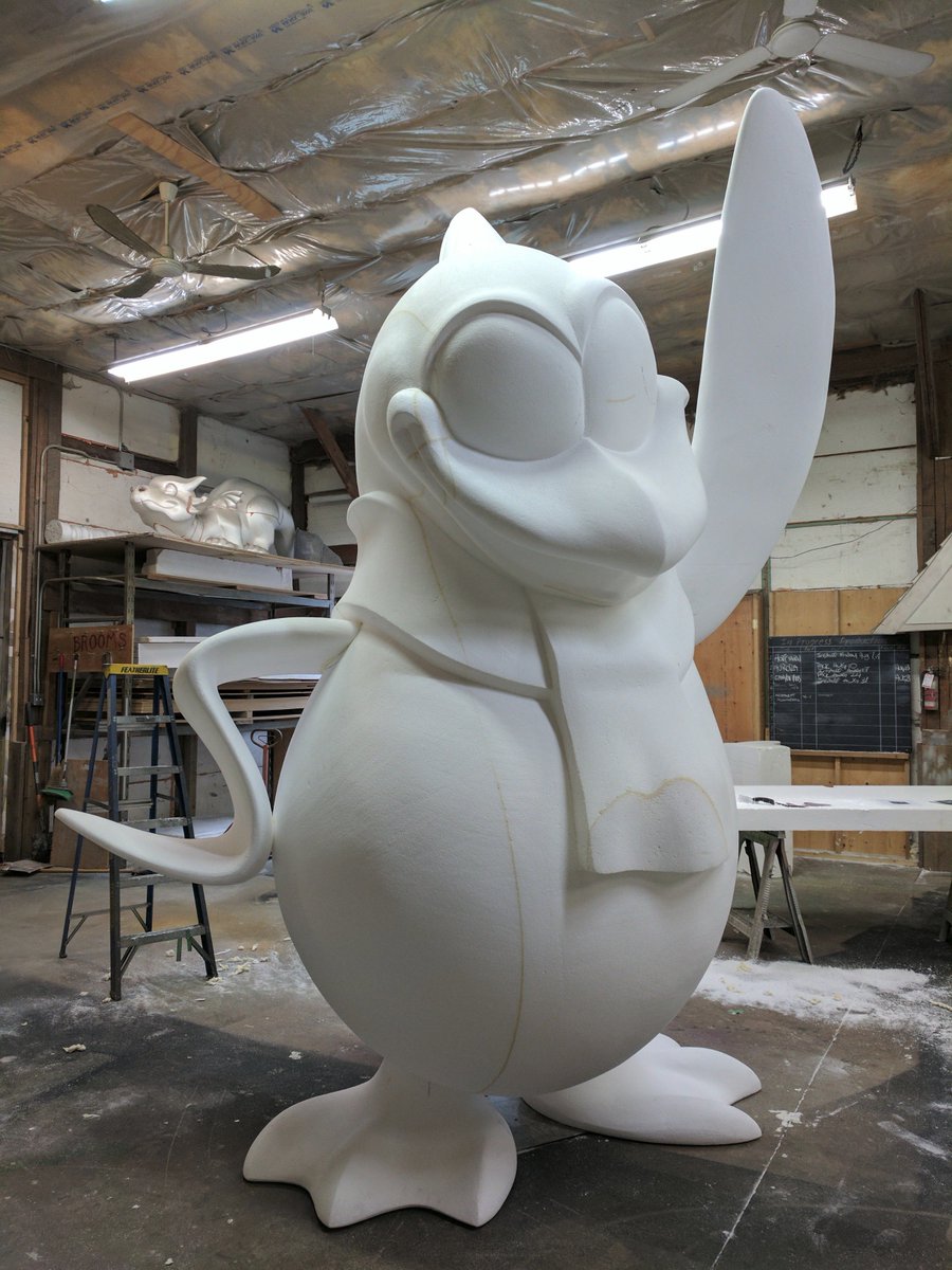 CoolStuffStudio's tweet photo. Peppermint Penguin's metamorphosis is done! Now that he's in his final form, he's off to live in @santasvillageON ! Have fun, big guy! 🐧 https://t.co/Y4zHhQL0nr